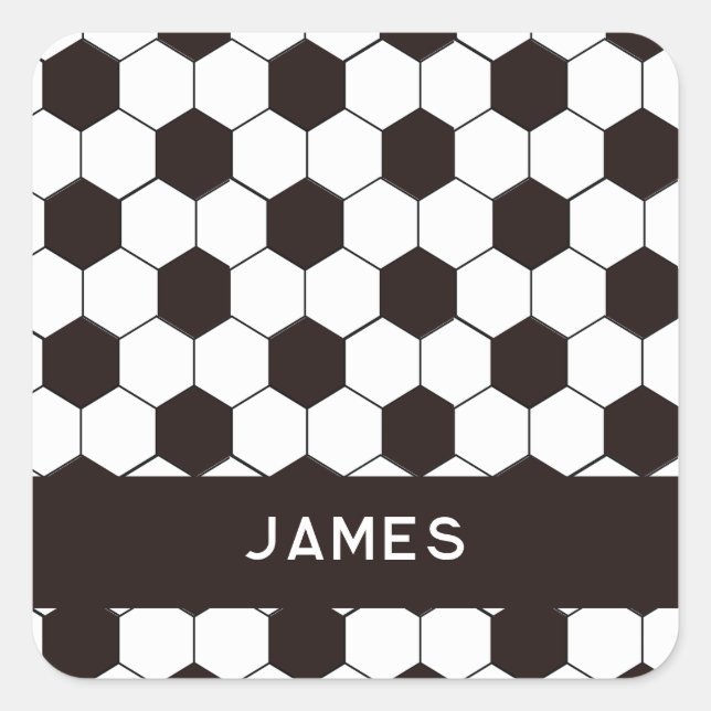 Fußball Kinder Fußball Fußball Muster Fußball Gebu Quadratischer Aufkleber (Vorderseite)