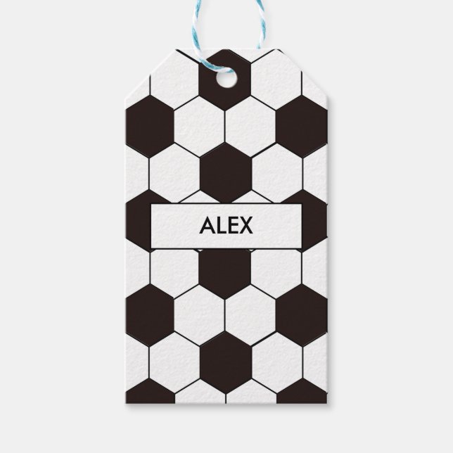 Fußball Kinder Fußball Geburtstagsmuster Fußballsp Geschenkanhänger (Vorderseite)