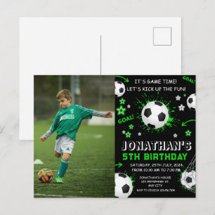 Fußball-Kinder-Geburtstagsfeier Postkarte