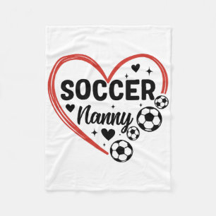 Fußball Kindermädchen Herz Fußballspieler Kindermä Fleecedecke