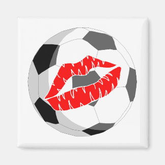 Fußball KIss (rot) Magnet