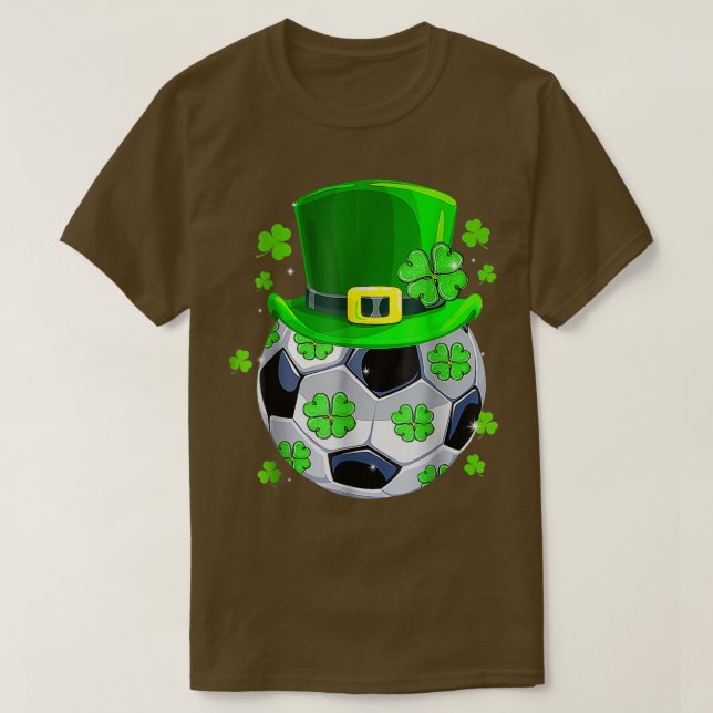 Fußball-Kleeblatt Funny Irish St Patrick Day T-Shirt (Design vorne)