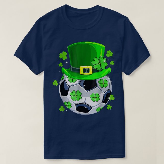 Fußball-Kleeblatt Funny Irish St Patrick Day  T-Shirt (Design vorne)
