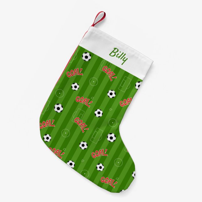 Fußball Kleiner Weihnachtsstrumpf (Vorderansicht (hängend))