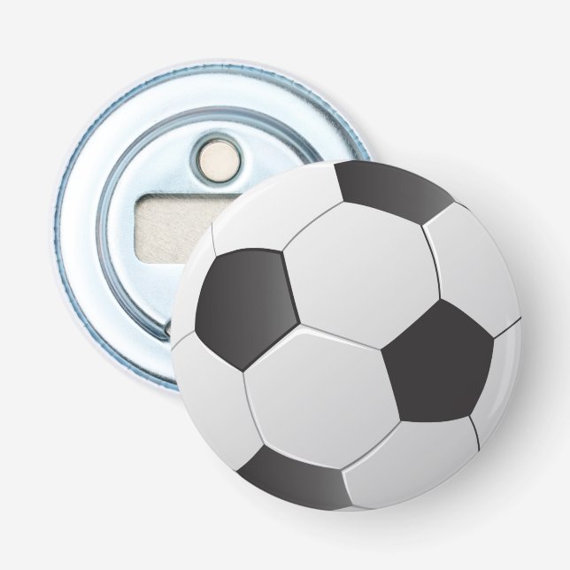 Fußball Knopf Flaschenöffner (Vorderseite)