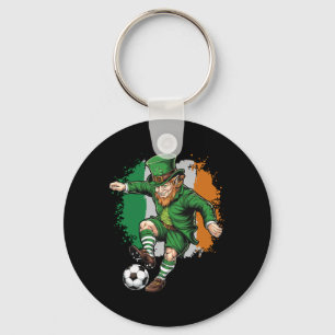 Fußball Kobold St Patricks Day Jungen Kinder Männe Schlüsselanhänger