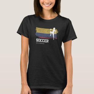 Fußball Kolumbien Flag Fußball Frauen Fußball-Mädc T-Shirt