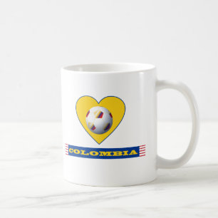 FUSSBALL KOLUMBIEN gelbes Herz National Team Kaffeetasse