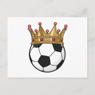 Fußball König Crown Postkarte
