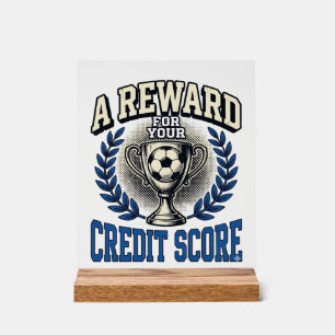 Fußball-Kredit-Score-Vintage-Trophäe Acrylschild