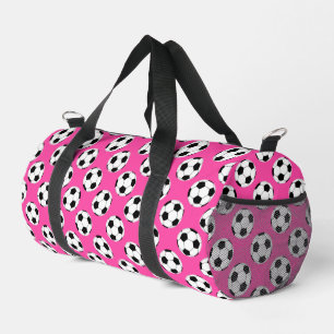 Fußball-Kugelmuster rosa Duffle Bag