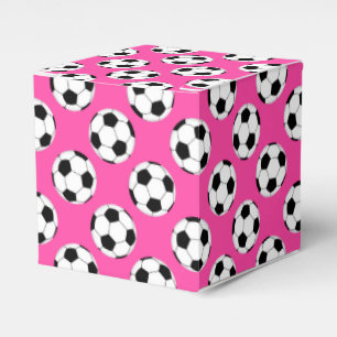 Fußball-Kugelmuster rosa Geschenkschachtel