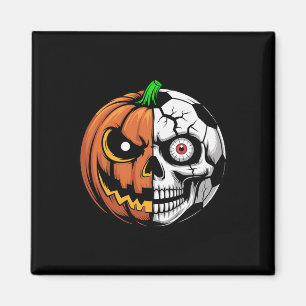 Fußball Kürbis Totenkopf Halloween Fußbyll Spieler Magnet