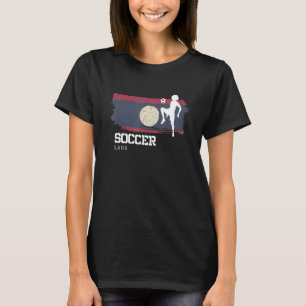 Fußball Laos Flag Football Frauenfußball Mädchen T-Shirt