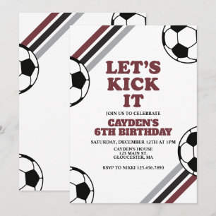 Fußball Lass uns loslegen Geburtstag Einladung