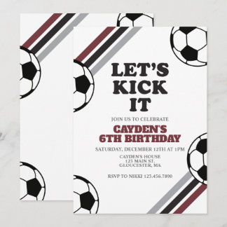 Fußball lassen wir ihn zum Geburtstag treten Einladung