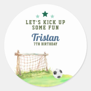 Fußball „Lasst uns etwas Spaß machen“ Geburtstag f Runder Aufkleber