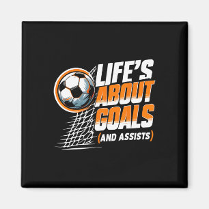 Fußball Leben handelt von Zielen und Ists Fußballs Magnet