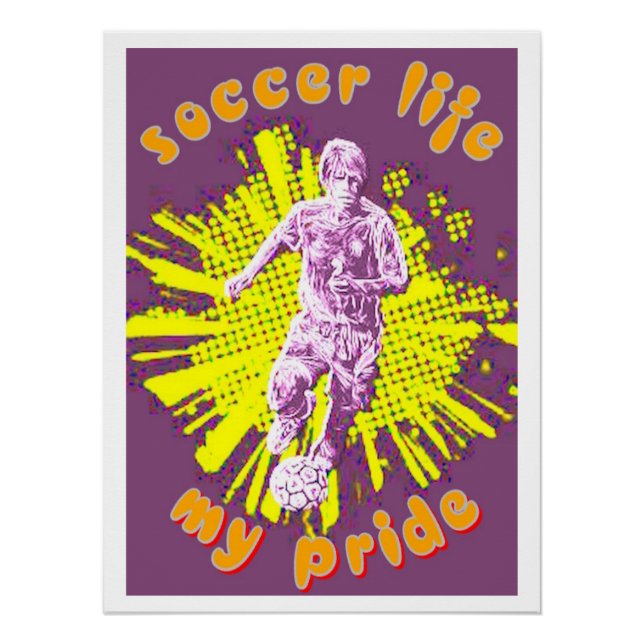 Fußball Leben Mein Stolz Poster (Vorderseite)