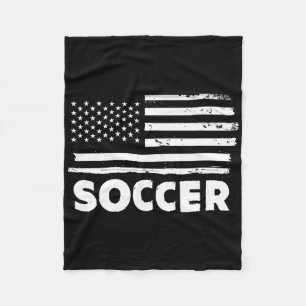 Fußball Leben USA-Flagge Patriotisches Sportdesign Fleecedecke