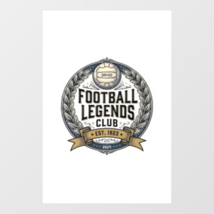 Fußball-Legenden-Club Vintage-Fußball-Trikot-Desig Fensteraufkleber