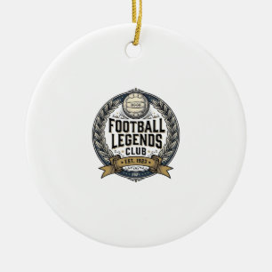 Fußball-Legenden-Club Vintage-Fußball-Trikot-Desig Keramik Ornament