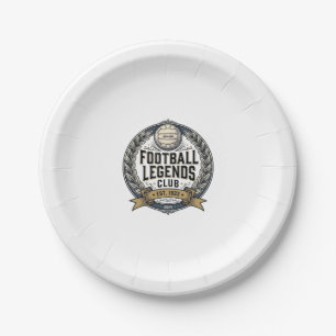 Fußball-Legenden-Club Vintage-Fußball-Trikot-Desig Pappteller