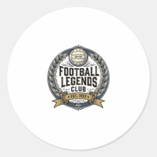 Fußball-Legenden-Club Vintage-Fußball-Trikot-Desig Runder Aufkleber