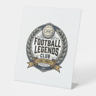 Fußball-Legenden-Club Vintage-Fußball-Trikot-Desig Sockelschild