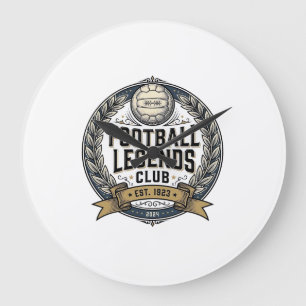Fußball-Legenden-Club Vintage-Fußballtrikot-Design Große Wanduhr