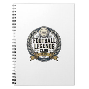 Fußball-Legenden-Club Vintage-Fußballtrikot-Design Notizblock