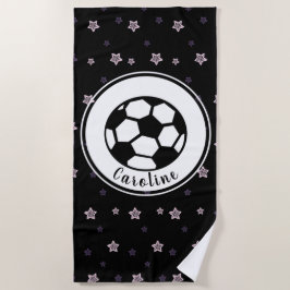 Fußball-Liebe Niedlich Star Pattern Girls Personal Strandtuch