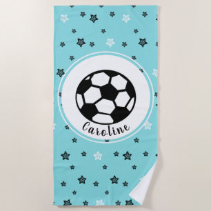 Fußball-Liebe Niedlich Star Pattern Girls Personal Strandtuch