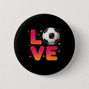 Fußball-Liebe-Shirt, Fußball-Fan-Bekleidung, Tor-S Button