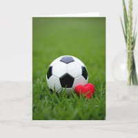 Fußball-Liebes-Herz-Gefühl-Karte