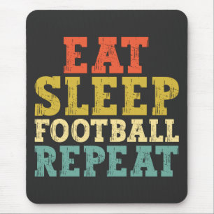 Fußball Liebhaber essen Schlaffußball Wiederholung Mousepad