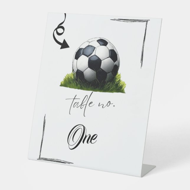 Fußball-Liebhaber Tabletop-Zeichen Sockelschild (Vorderseite)