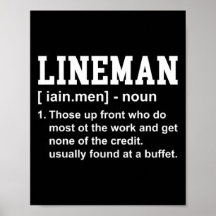 Fußball Lineman Definition Funny Offensive Linema Poster