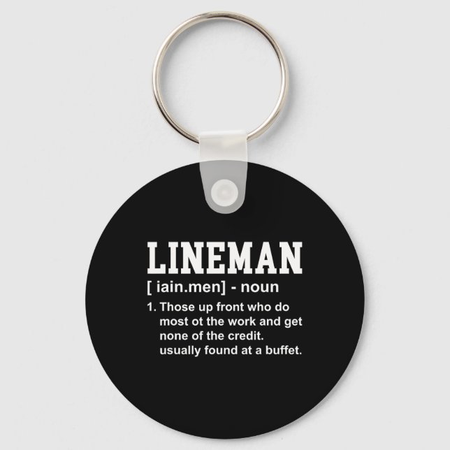 Fußball Lineman Definition Funny Offensive Linema Schlüsselanhänger (Vorderseite)
