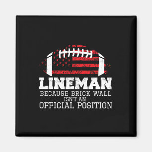 Fußball Lineman Weil Brick Wall O-Linie D-line Magnet