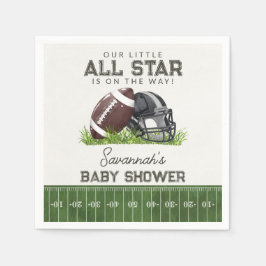 Fußball Little All Star Touchdown Baby Shower Serviette