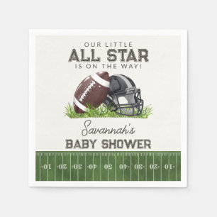 Fußball Little All Star Touchdown Baby Shower Serviette