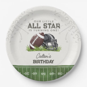 Fußball Little All Star Touchdown Geburtstag Pappteller