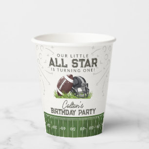 Fußball Little All Star Touchdown Geburtstagsfeier Pappbecher