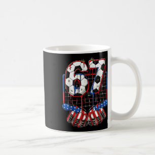 Fußball Ll 67 Drip Six Seven Gen Alpha Meme USA Fl Kaffeetasse