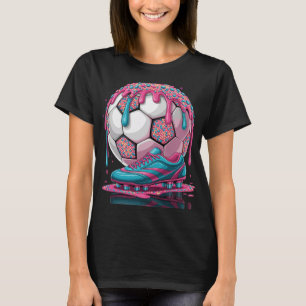 Fußball Ll Drip Eiscreme Drip Männer Frauen Spiel T-Shirt