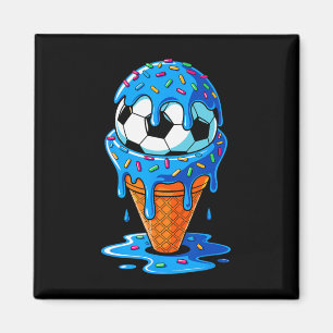 Fußball Ll Eiscreme-Tropf-Spaß-Sprinkles-Birthday- Magnet