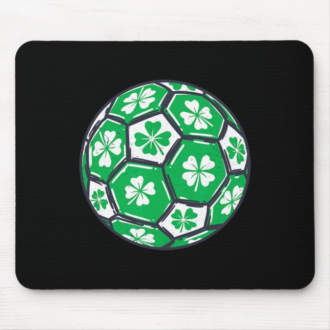 Fußball Ll Irland Shamrock Irischer St Patricks Da Mousepad (Vorne)