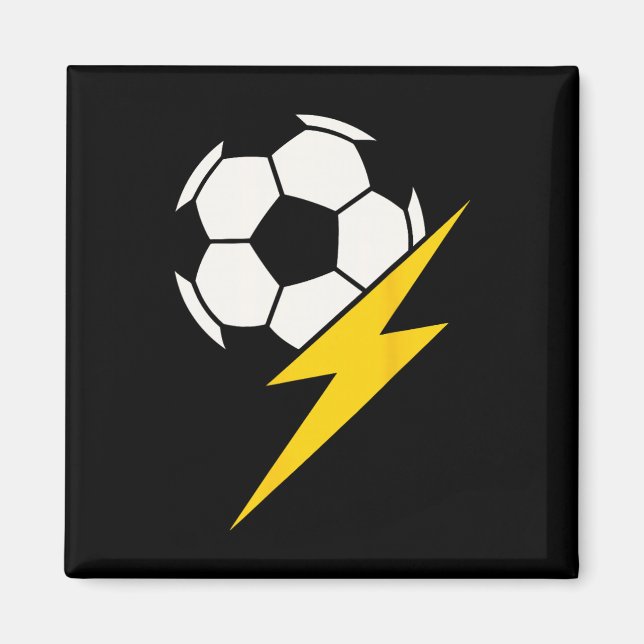 Fußball Ll Mit Gelbem Blitz Teamcoach Oder Magnet (Vorne)