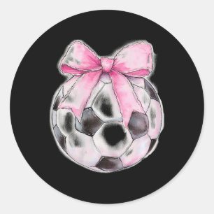 Fußball Ll Rosa Kokette Schleife Zierliche Schleif Runder Aufkleber